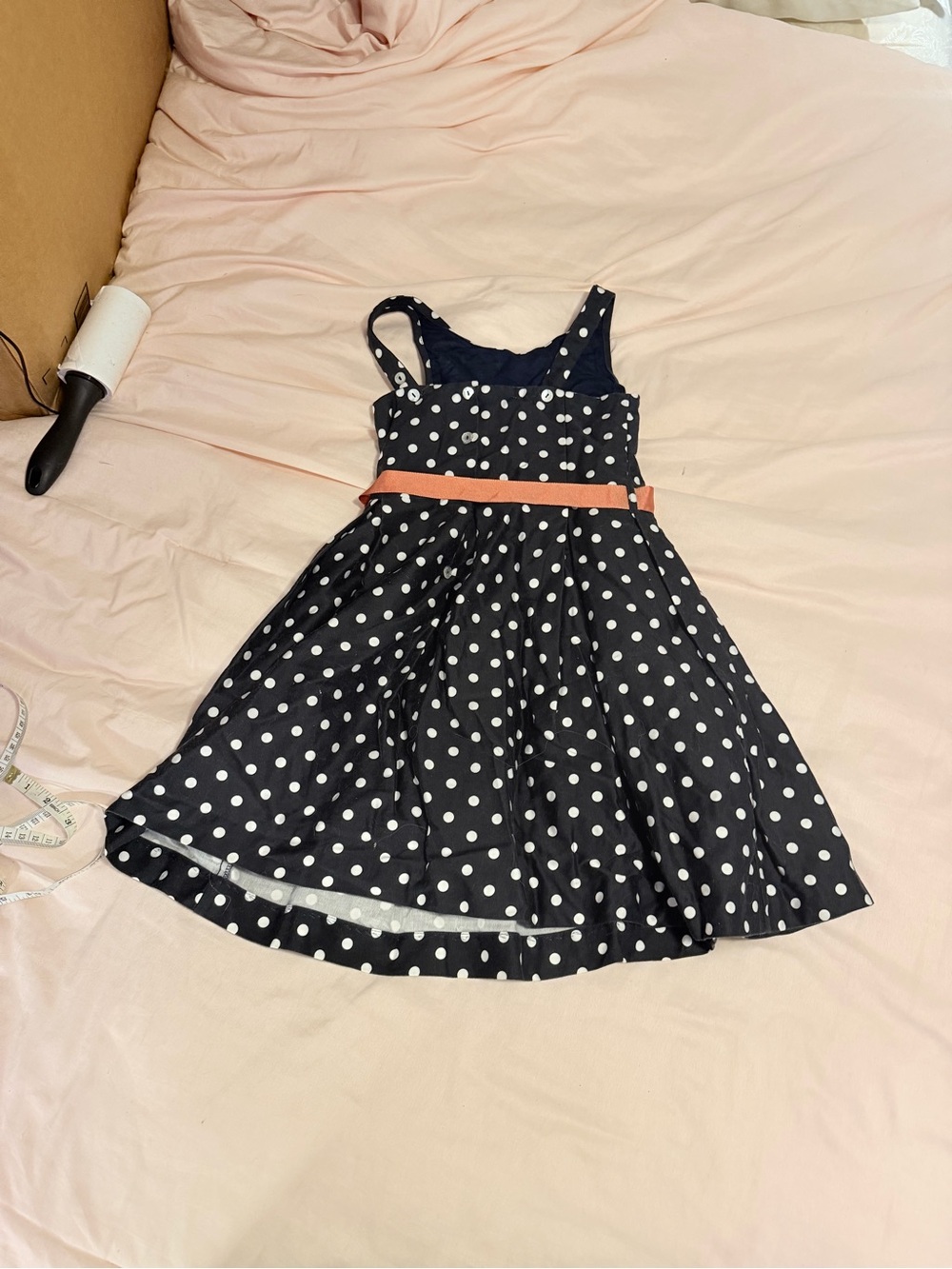 6t Black Polka Dot Dress - Picture 3 of 5